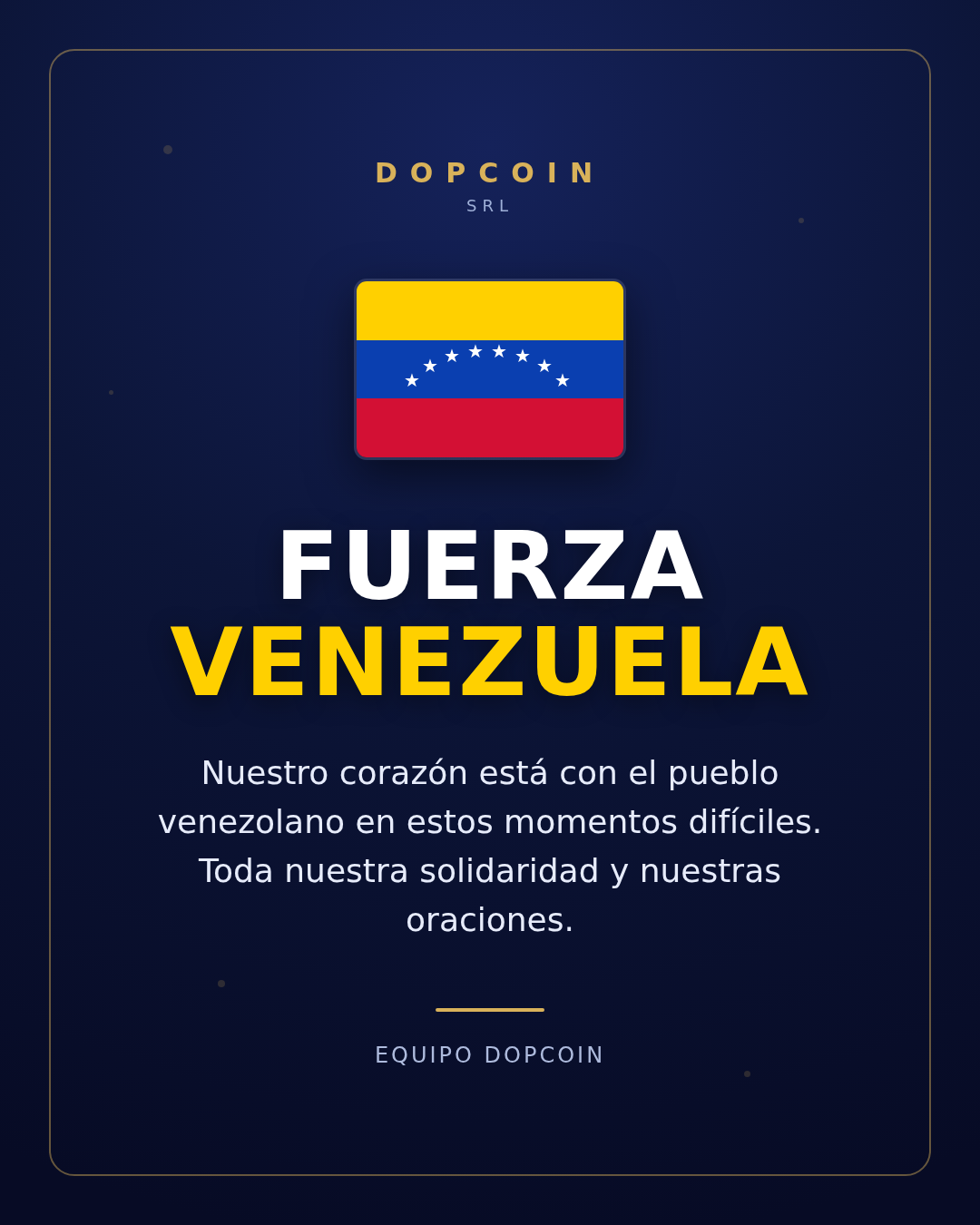 Nuestro corazón está con Venezuela